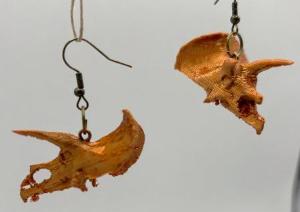 Real Diceratops Earrings by DPSCOOP - Jurassic Never Looked So Good!