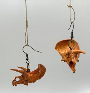 Real Diceratops Earrings by DPSCOOP - Jurassic Never Looked So Good!