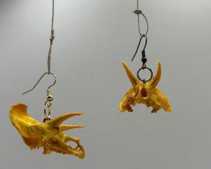 Real Diceratops Earrings by DPSCOOP - Jurassic Never Looked So Good!