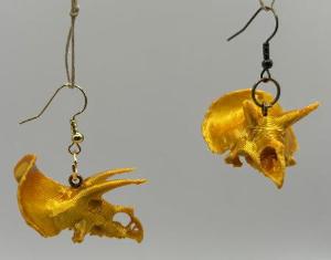 Real Diceratops Earrings by DPSCOOP - Jurassic Never Looked So Good!