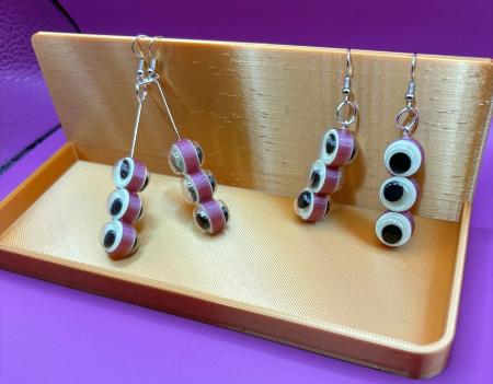 Chic Googly Eye Earrings that Glow in the Dark by DPS COOP - Fun Festival and Night Life Accessory