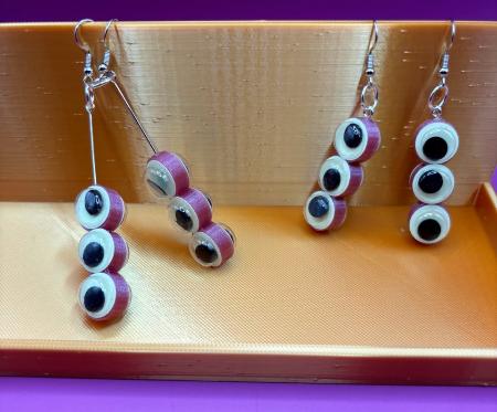 Chic Googly Eye Earrings that Glow in the Dark by DPS COOP - Fun Festival and Night Life Accessory
