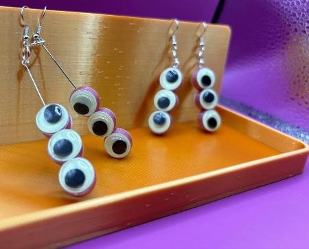 Chic Googly Eye Earrings that Glow in the Dark by DPS COOP - Fun Festival and Night Life Accessory