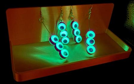 Chic Googly Eye Earrings that Glow in the Dark by DPS COOP - Fun Festival and Night Life Accessory