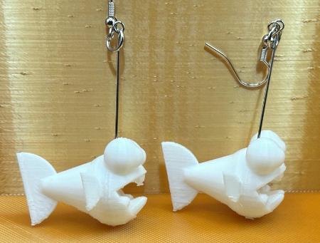 Cute, Aggressive and Adorable Piranha Earrings by DPSCOOP!