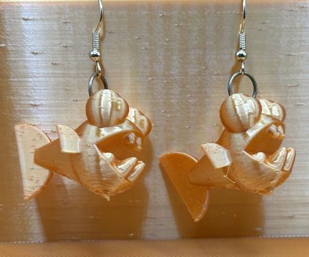 Cute, Aggressive and Adorable Piranha Earrings by DPSCOOP!