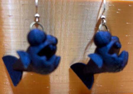 Cute, Aggressive and Adorable Piranha Earrings by DPSCOOP!