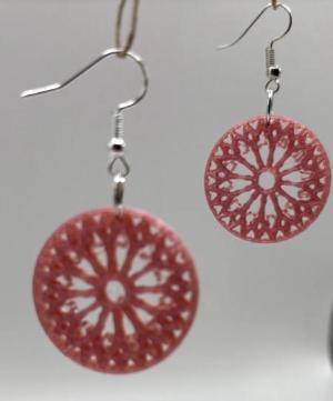 Stylish and Detailed Rose Window Earrings by DPSCOOP